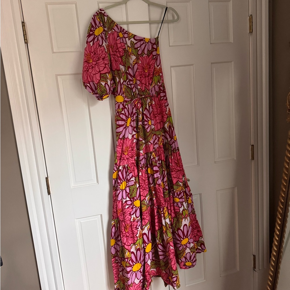 S/W/F Frida One-Shoulder Puff Sleeve Floral Maxi Dress - Picture 7 of 8